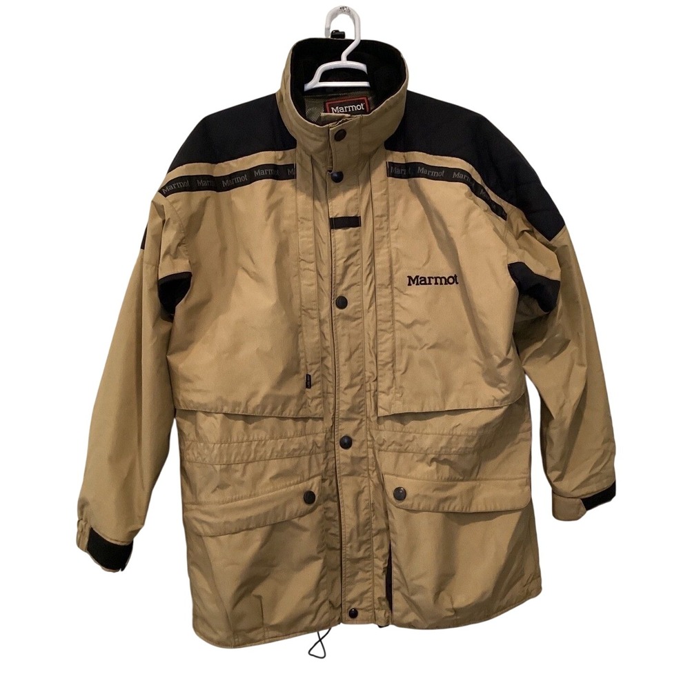 Marmot Men's Ski Parka Jacket Tan Black Gore-Tex - Size XL Org‎ $500